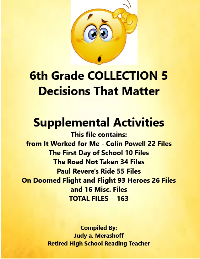 Florida Collection 6th Grade Collection 5 Decisions That Matter