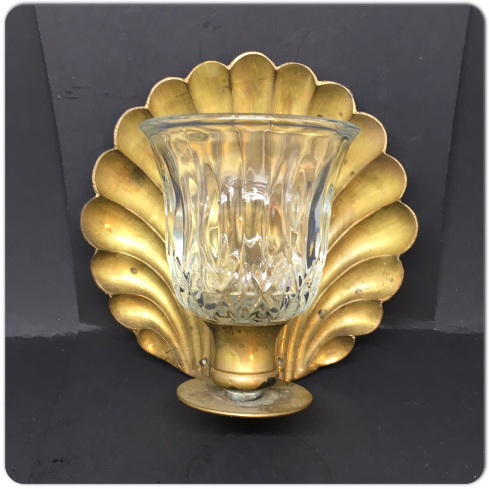 Brass Seashell Sconce