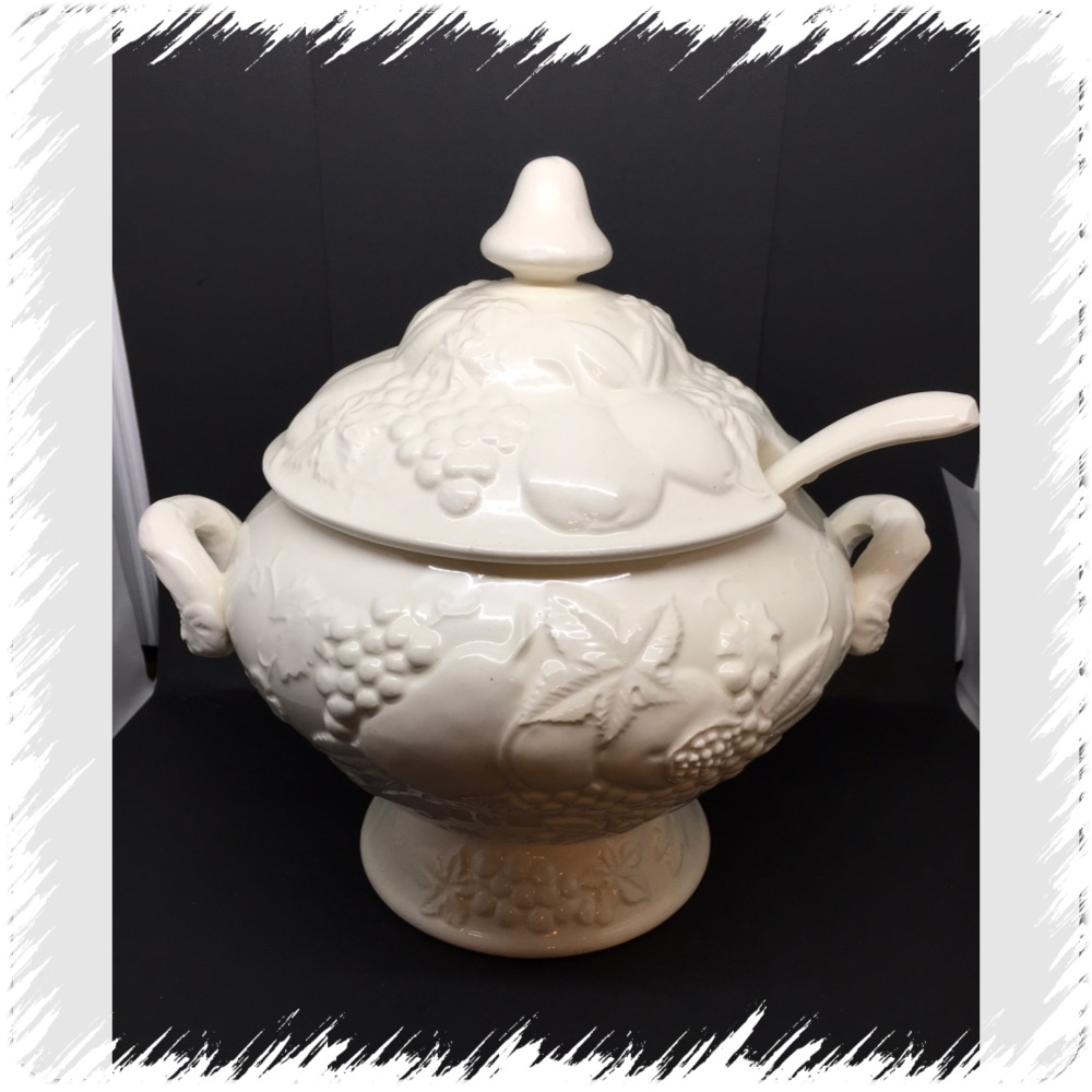 White Ceramic Soup Tureen